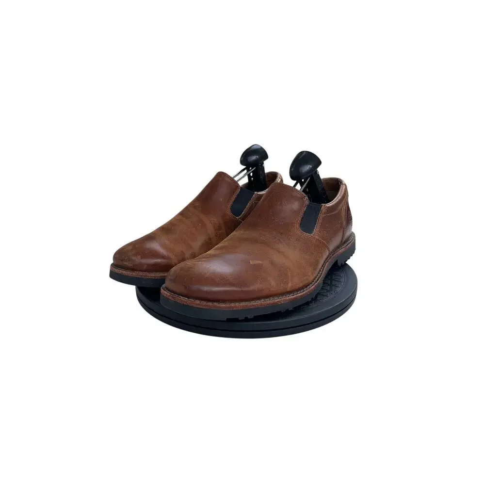 Timberland Brook Park Mirrorfit A1LJF Brown Leather Slip On Shoes Mens Size 7